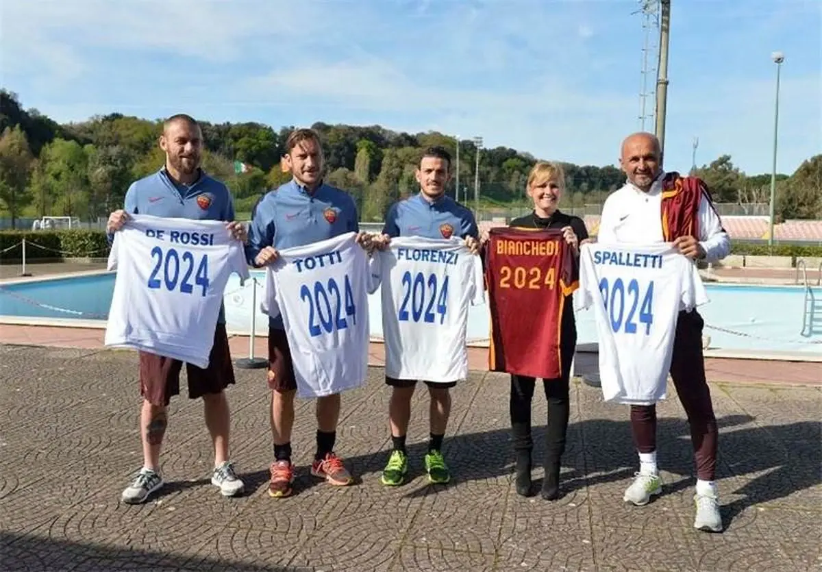 ستاره‌های رم و لاتزیو از میزبانی المپیک ۲۰۲۴ حمایت کردند + عکس