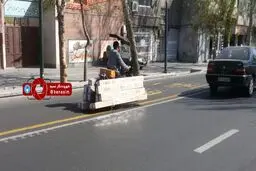 حمل بار بسیار زیاد با موتور سیکلت