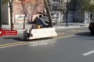 حمل بار بسیار زیاد با موتور سیکلت