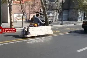 حمل بار بسیار زیاد با موتور سیکلت