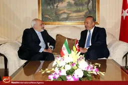 ظریف با همتای ترک خود دیدار کرد
