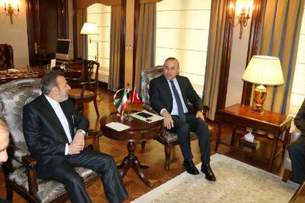 محمود واعظی با وزیر خارجه ترکیه دیدار کرد