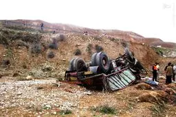 واژگونی کامیون، ۶۸ راس گوسفند را تلف کرد