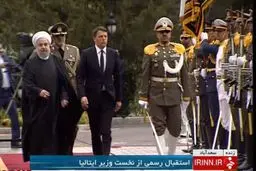 استقبال رسمی روحانی از نخست وزیر ایتالیا