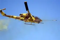 انهدام مواضع دشمن فرضی توسط بالگردهای کبرا