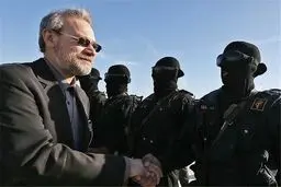 حضور لاریجانی در منطقه عمومی رزمایش امنیتی نیروی زمینی سپاه + عکس