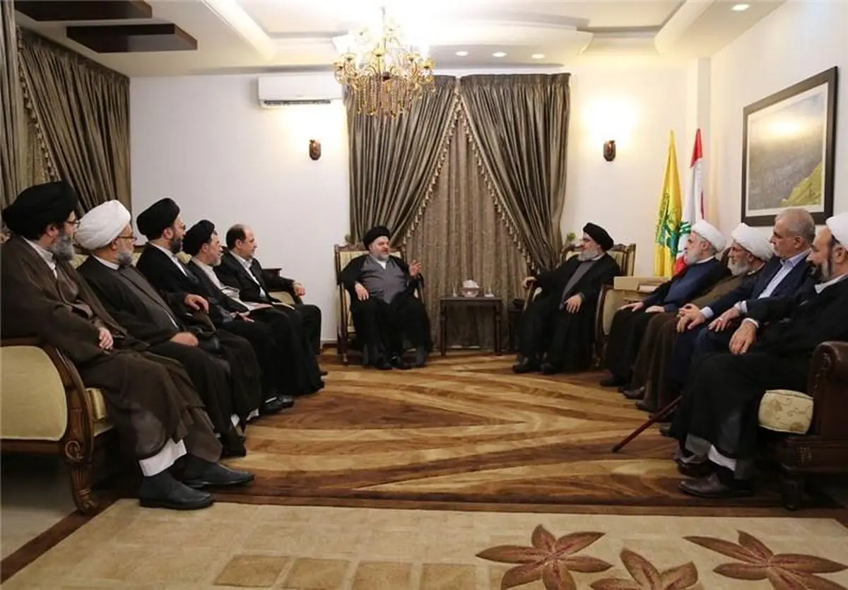 نماینده آیت الله سیستانی با سید حسن نصرالله در لبنان دیدار کرد