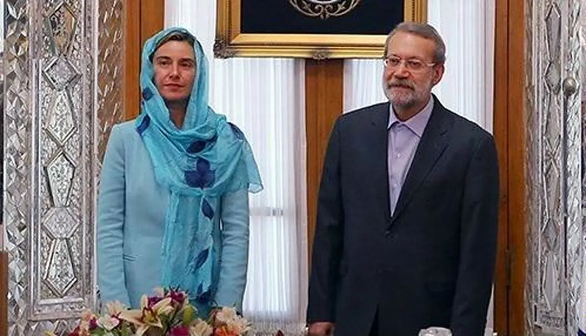 لاریجانی: مشکلات معاملات بانکی باید سریعتر مرتفع شود/ موگرینی: با آمریکا در این زمینه مذاکره داشتیم