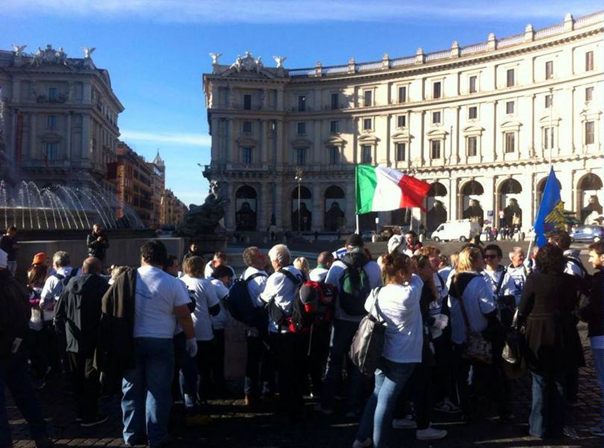 کارتن‌خواب‌ها در ایتالیا تظاهرات کردند