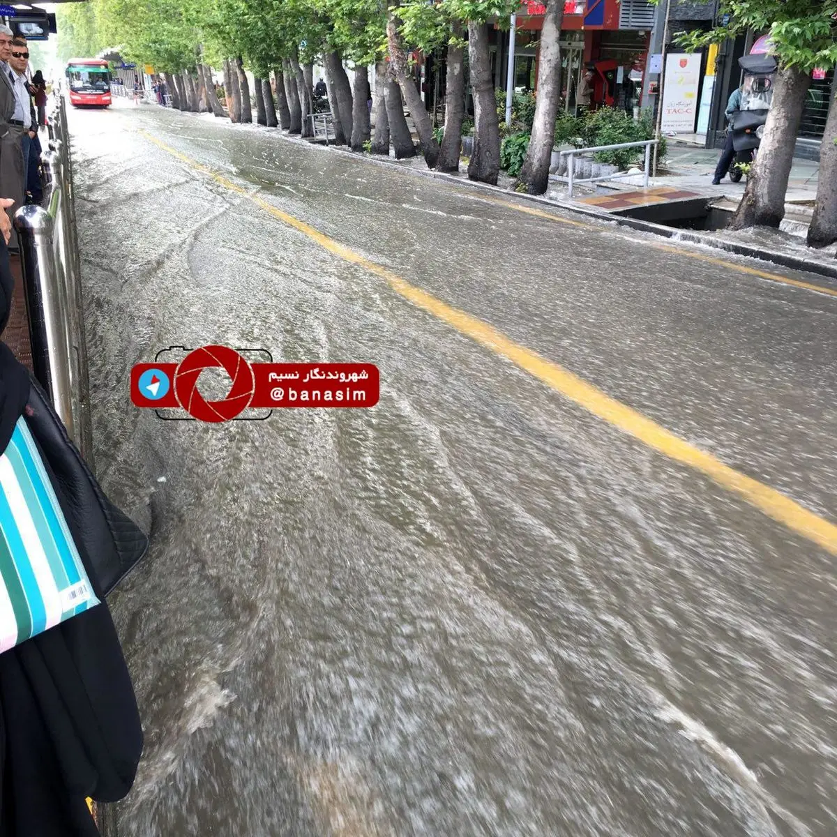 آب گرفتگی در محدوده پل پارک وی