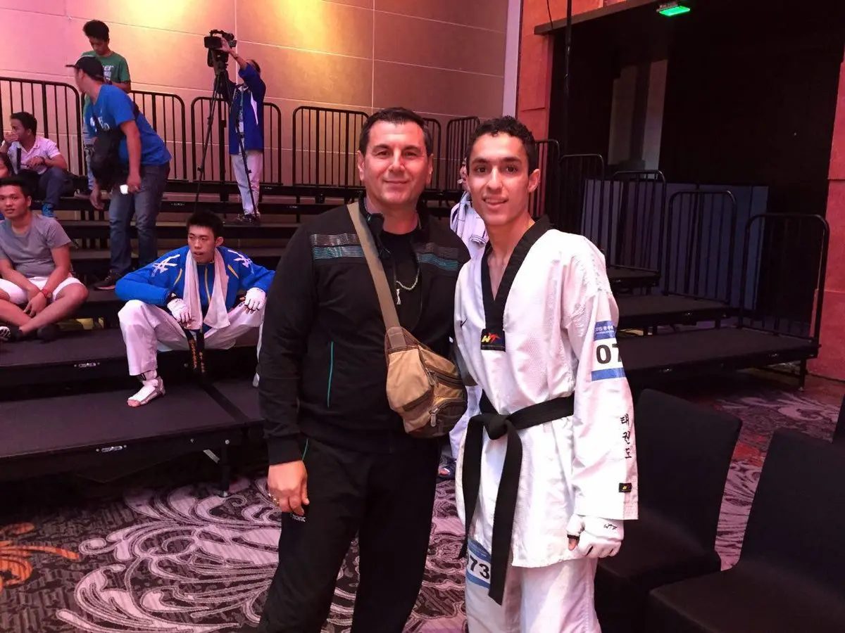 هادی‌پور سومین تکواندوکار ایرانی حاضر در نیمه‌نهایی+عکس