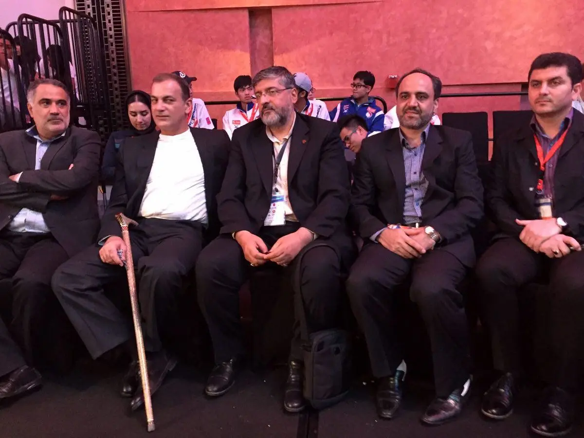 سفیر ایران در فیلیپین برای تماشای مسابقات به سالن آمد