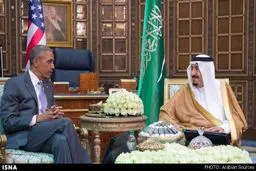 دیدار باراک اوباما و ملک سلمان در ریاض