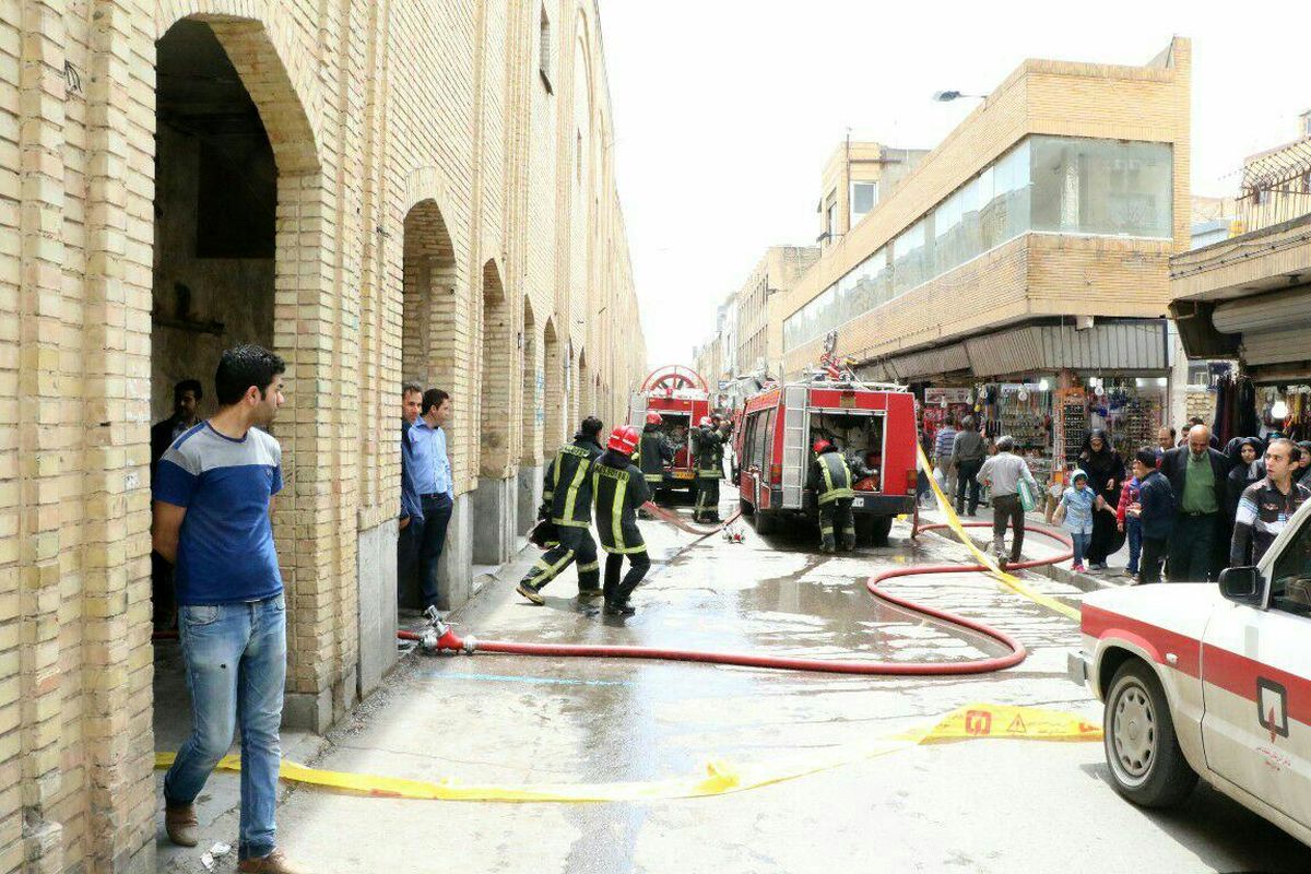 مهار آتش‌سوزی در بازار امام رضا(ع) مشهد/ آتش‌سوزی تلفات جانی نداشت