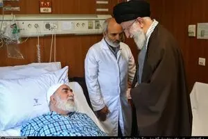عیادت رهبر انقلاب از حجت‌الاسلام محمدی گلپایگانی و همسر شهید بابایی + تصاویر