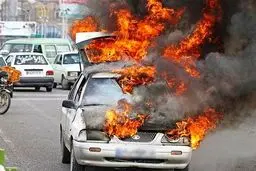 ۲ تن در حریق پراید سوختند