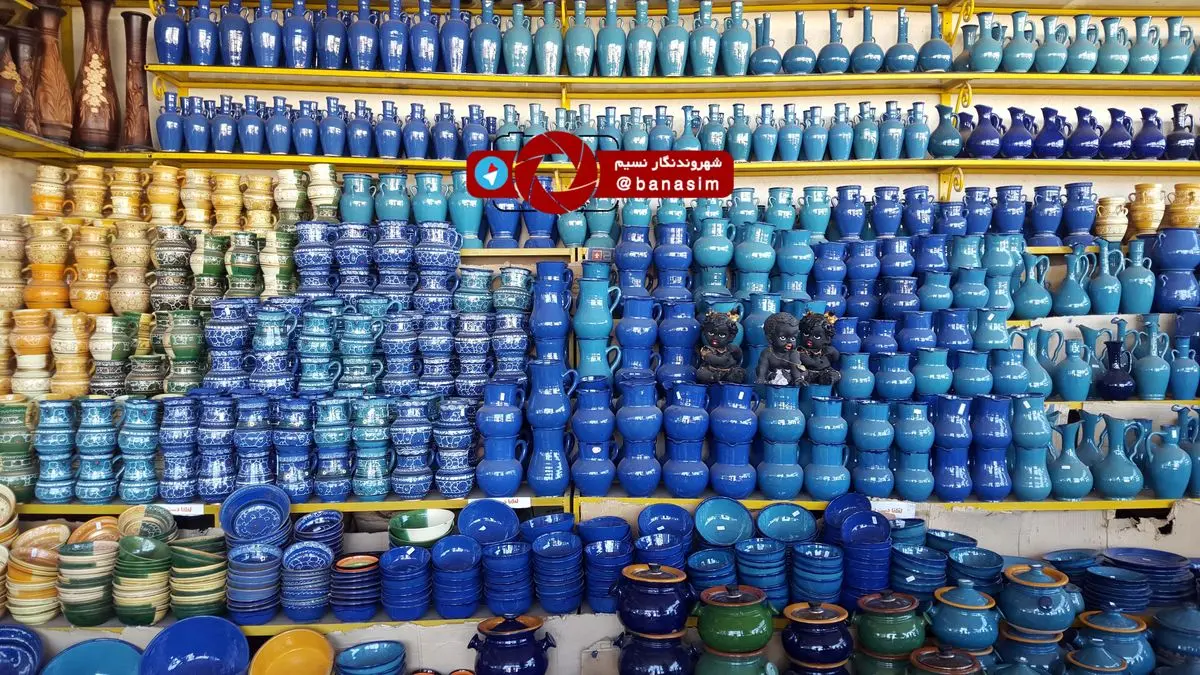 سفال فروشی در جاده قم