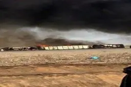 بیش از ۱۰۰ کشته و زخمی در تصادف اتوبوس با یک تانکر +تصاویر