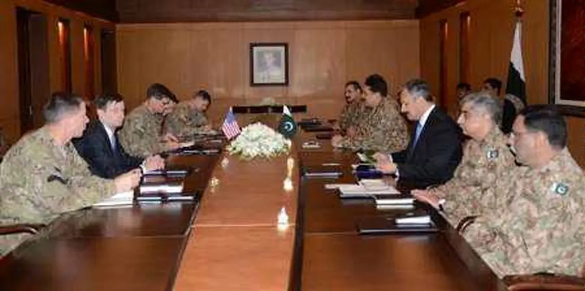 گفتگوی مقامات عالی ارتش پاکستان و آمریکا درباره افغانستان