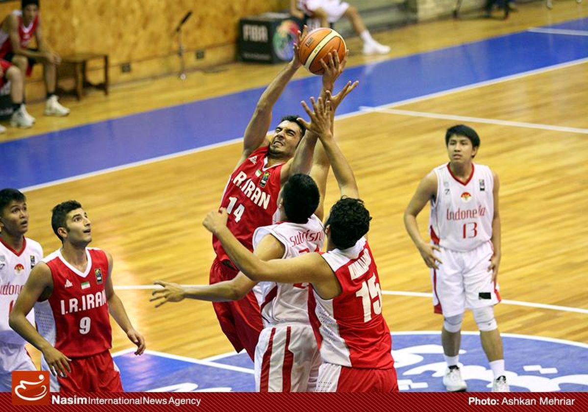 دیدار تیم‌های بسکتبال ایران و اندونزی
