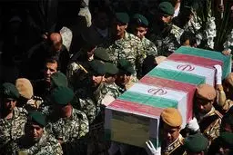 پیکر ۱۱ شهید تازه تفحص شده نیروی زمینی ارتش تشییع شد