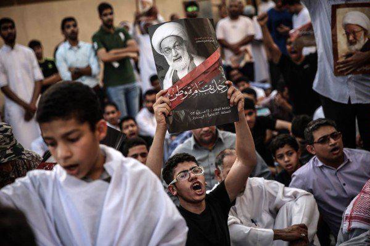 تظاهرات مردم بحرین در اعتراض به محاکمه شیخ "عیسی قاسم"