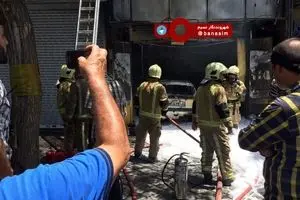 عکس خبری :: انفجار یک باب مغازه در خیابان کارگر حوالی میدان حر