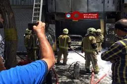 عکس خبری :: انفجار یک باب مغازه در خیابان کارگر حوالی میدان حر