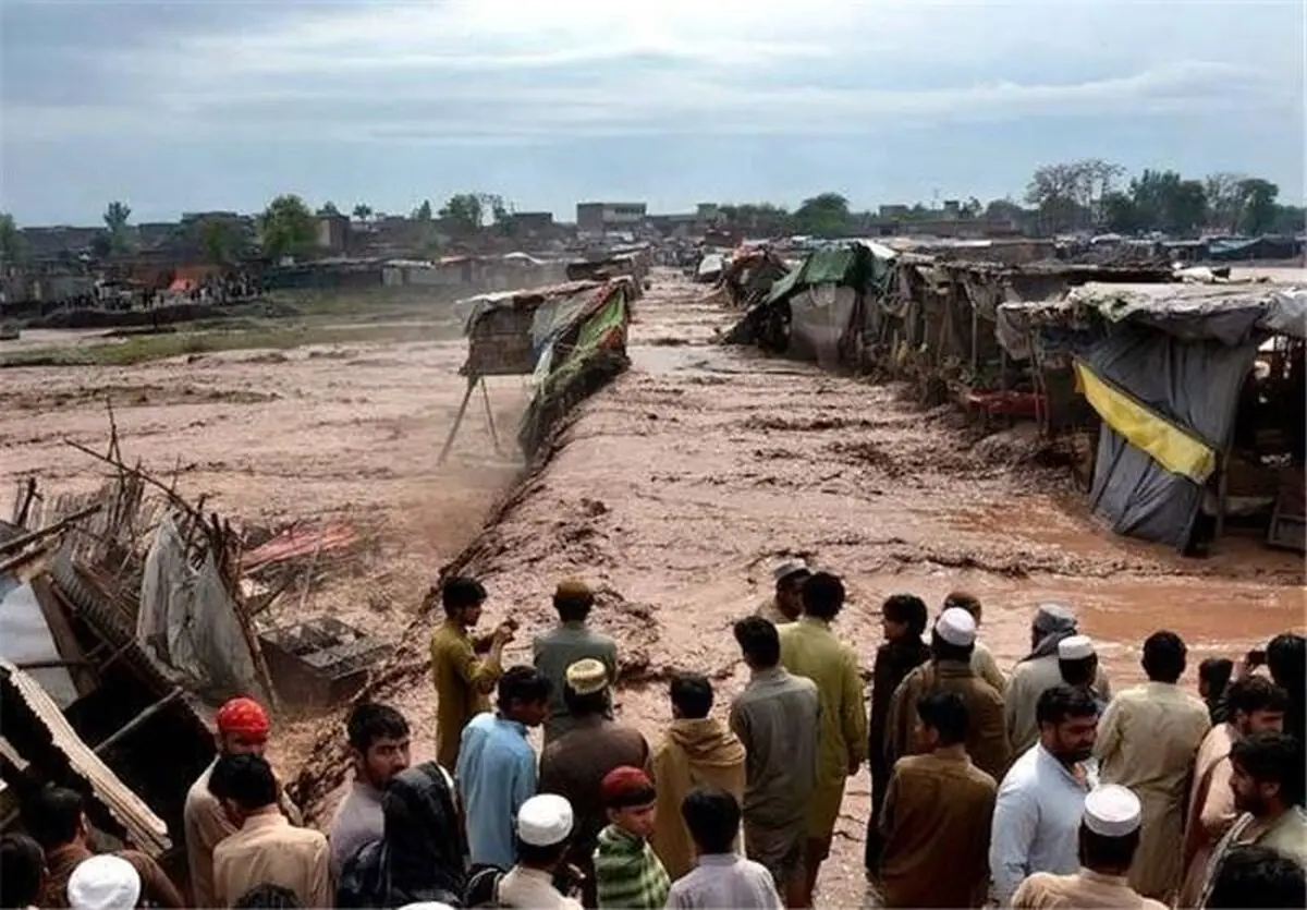 کشته شدن ۲۲ نفر در پی وقوع سیل در پاکستان