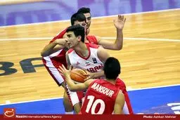 دیدار تیم‌های بسکتبال ایران و لبنان