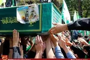 تشییع پیکر دو شهید مدافع حرم تیپ فاطمیون در محله نارمک