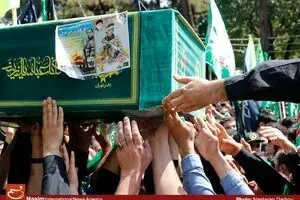 تشییع پیکر دو شهید مدافع حرم تیپ فاطمیون در محله نارمک