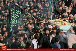 مراسم تشییع پیکر دو شهید گمنام برگزار شد