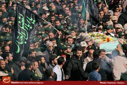 مراسم تشییع پیکر دو شهید گمنام برگزار شد