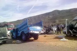 ۱۷ مصدوم در واژگونی نیسان وانت حامل افاغنه