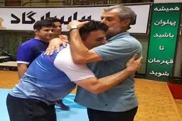 مایلی‌کهن و بازیگران تلویزیون در تمرینات تیم ملی کشتی فرنگی حضور یافتند