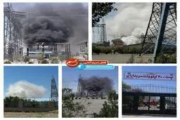 پست ۴۰۰ کیلوولت برق سربداران آتش گرفت+تصویر