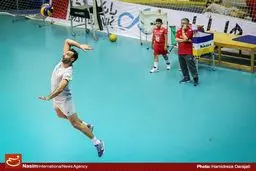 اولین تمرین والیبالیست‌ها در سالن اصلی مسابقات برگزار شد