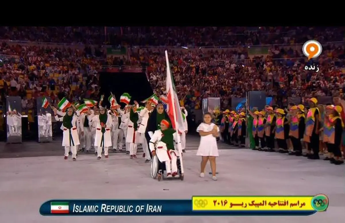 رژه کاروان ایران در مراسم افتتاحیه المپیک + فیلم