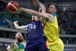 برتری استرالیا برابر فرانسه در بسکتبال مردان