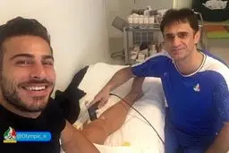 رستمی پس از نخستین تمرین فیزیوتراپی کرد