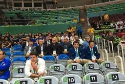 حضور معاونان وزارت ورزش و رئیس کمیته ملی المپیک در سالن والیبال