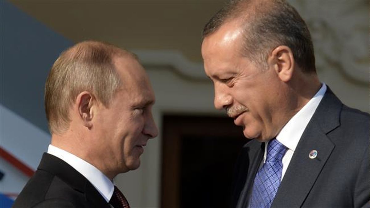 دیدار "طیب اردوغان" و "ولادیمیر پوتین" در "سن پترزبورگ" روسیه