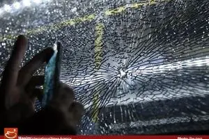 تصاویری از حادثه بوجود آمده برای اتوبوس خبرنگاران در ریو