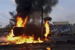 آتش‌سوزی تانکر حامل سوخت در کرمانشاه + تصویر