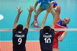 شکست تیم ملی والیبال مقابل روسیه به روایت تصویر