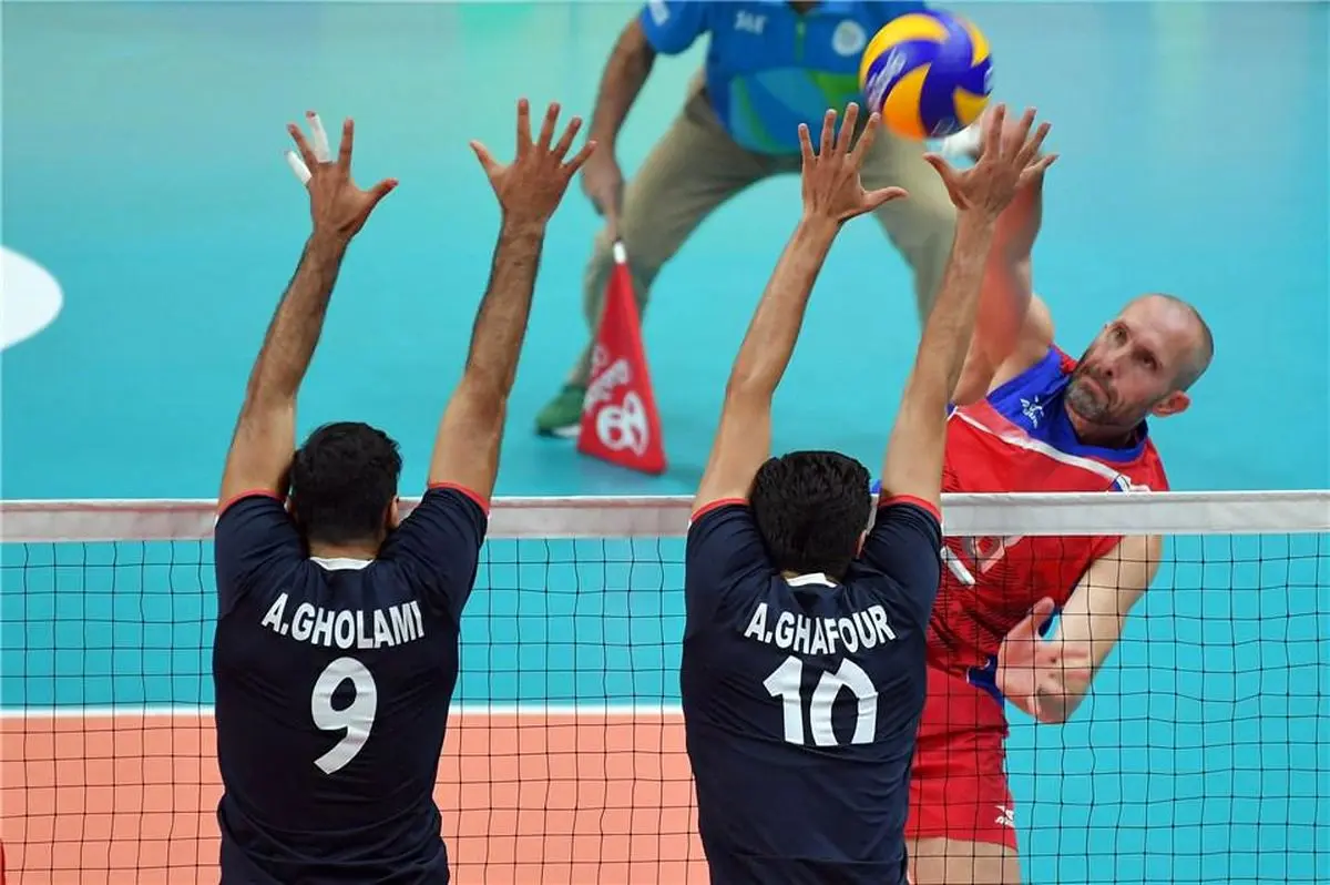 شکست تیم ملی والیبال مقابل روسیه به روایت تصویر