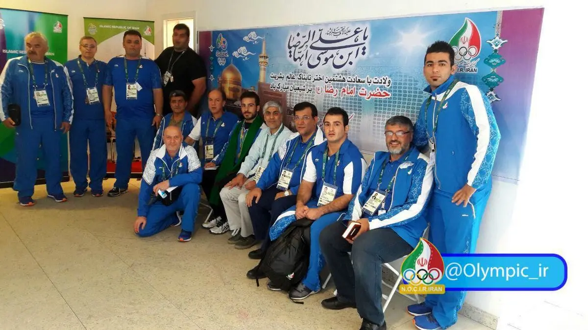 مراسم بدرقه سهراب مرادی به سالن مسابقات برگزار شد