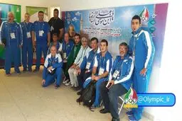 مراسم بدرقه سهراب مرادی به سالن مسابقات برگزار شد