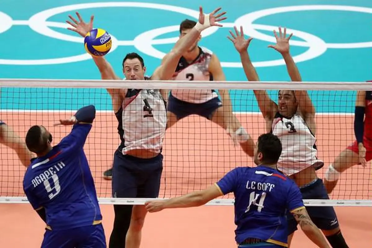 تیم والیبال آمریکا از سد فرانسه گذشت